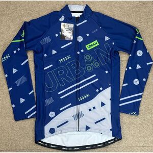 Urban Cycling Apparel Super Roubaix Full‎ Zip Long Sleeve Jersey Size Large